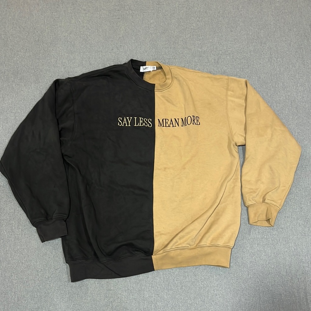 The Mayfair Group Say Less Mean More Womens Crewneck